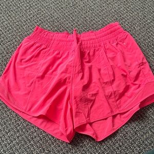Lululemon Athletica hotty hot 4 inch Bright Pink Athletic Shorts